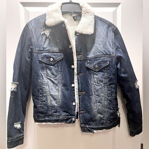 Civil regime denim Sherpa jacket